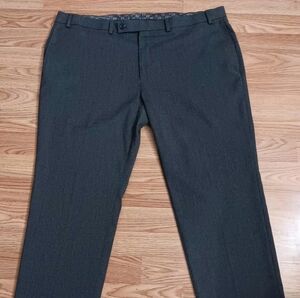 Ralph Lauren Mens Dress Pants 40 X 30 Regular Dark Gray Flat Front Straight Leg